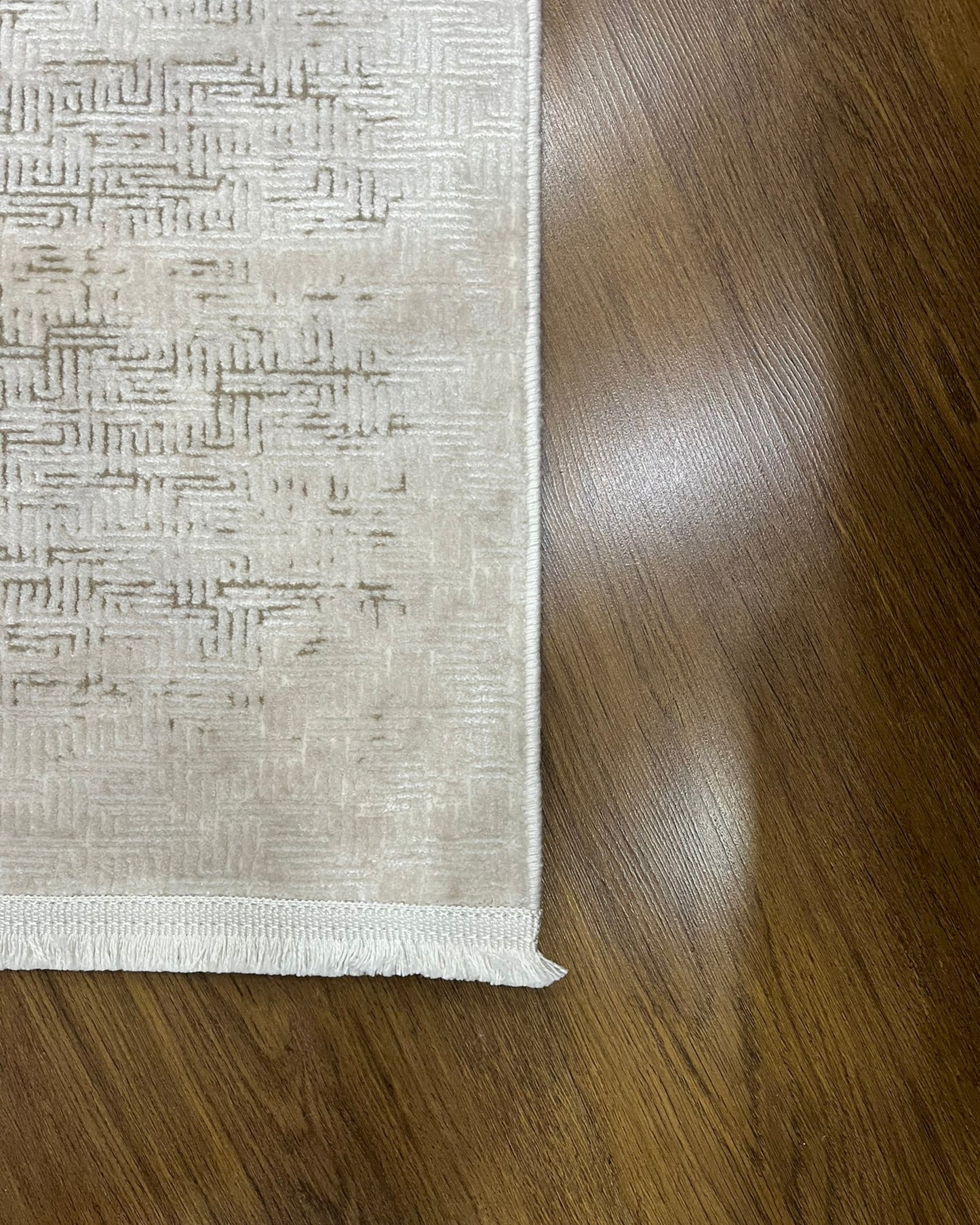 Sedef Koleksiyonu Çerçeve Desenli Makine Halısı Bej
