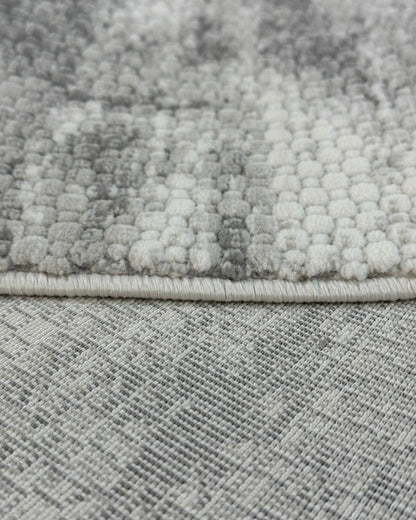 Mercan Koleksiyonu Soft Desenli Makine Halısı Gri