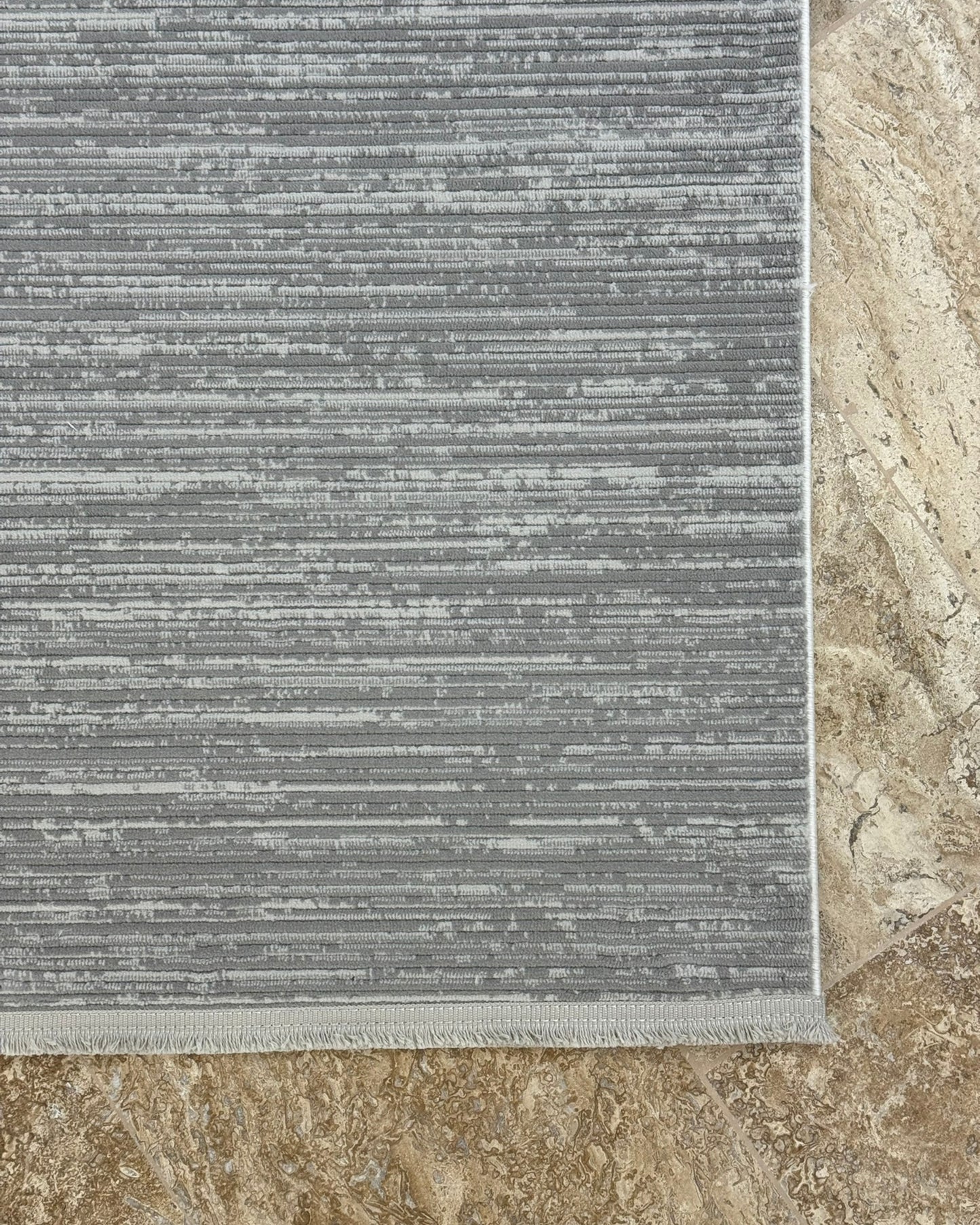 Mercan Koleksiyonu Soft Desenli Makine Halısı Antrasit