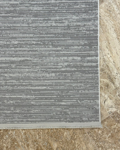 Mercan Koleksiyonu Soft Desenli Makine Halısı Antrasit