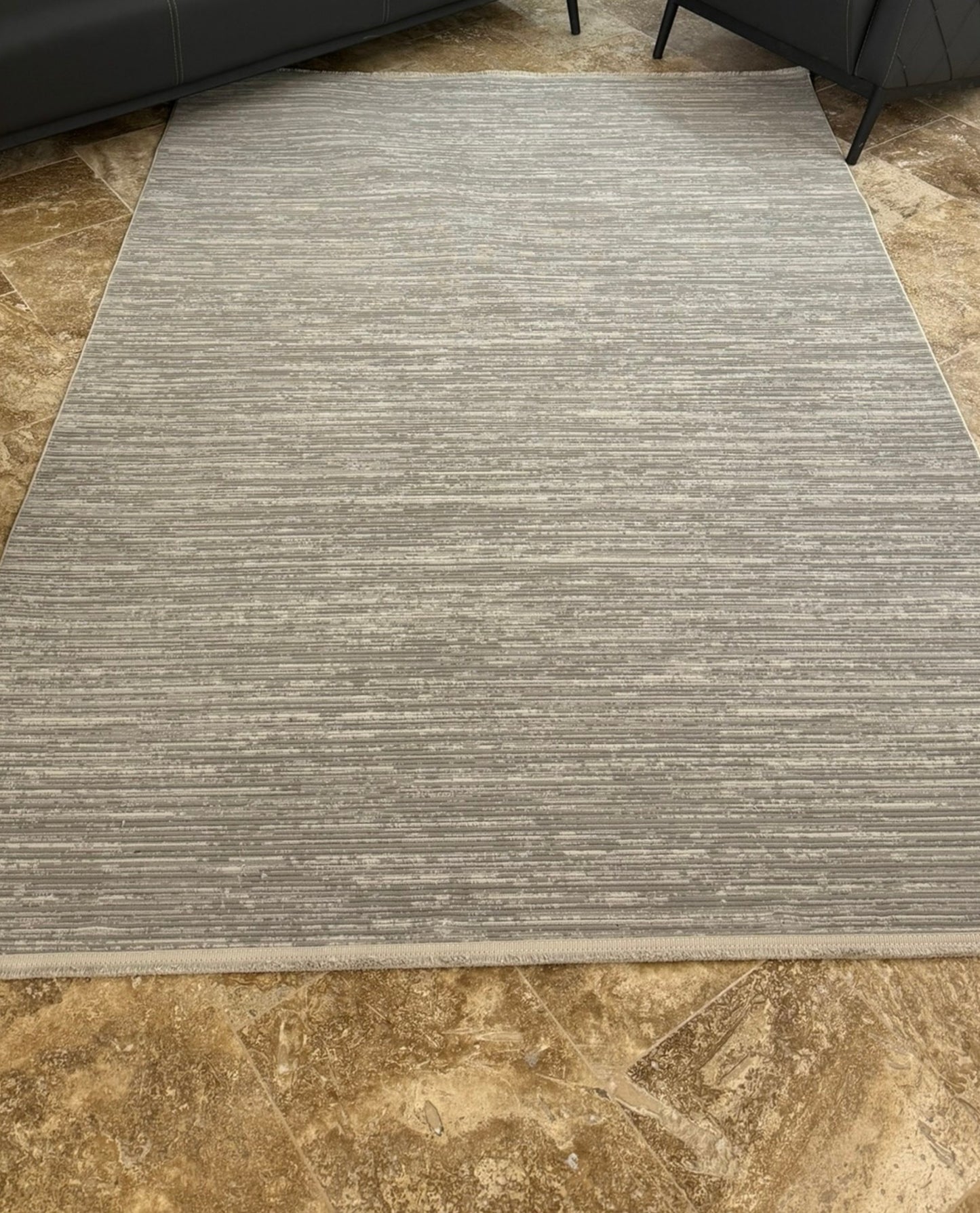 Mercan Koleksiyonu Soft Desenli Makine Halısı Antrasit
