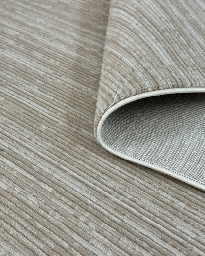 Mercan Koleksiyonu Soft Desenli Makine Halısı Vizon