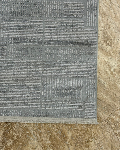 Çırağan Modern Desenli Makine Halısı Antrasit