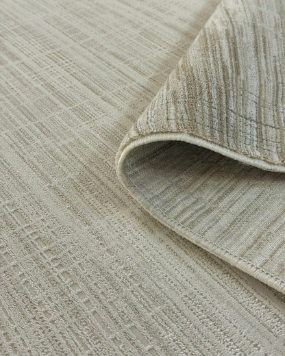 Amber Soft Çerçeve Desenli Makine Halısı Gri