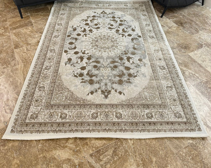 Amber Göbek Desenli Makine Halısı Kahve