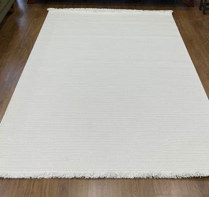 Monet Bukle Desen Makine Halısı Krem