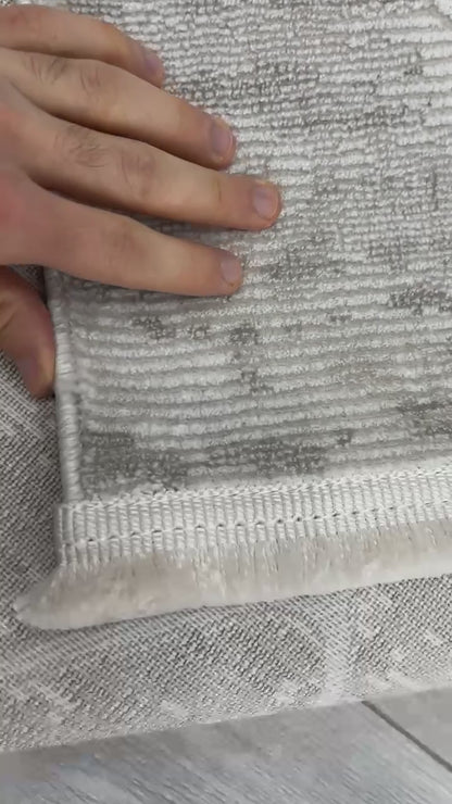 Vesta Koleksiyonu Soft Desenli Makine Halısı Bej