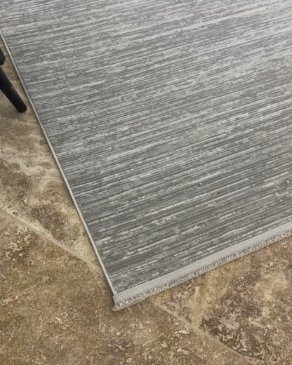 Mercan Koleksiyonu Soft Desenli Makine Halısı Antrasit