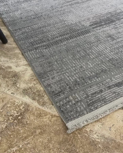 Çırağan Modern Desenli Makine Halısı Antrasit