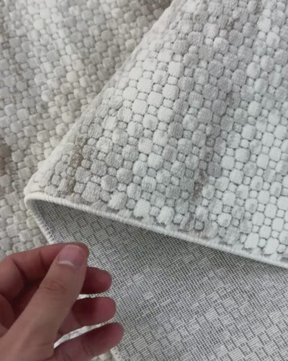Mercan Koleksiyonu Soft Desenli Makine Halısı Vizon