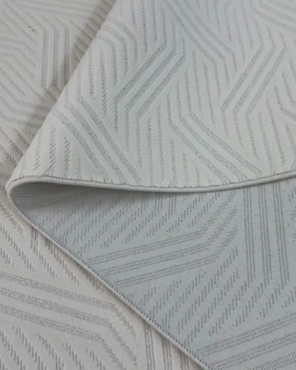 Mercan Koleksiyonu Soft Desenli Makine Halısı Krem